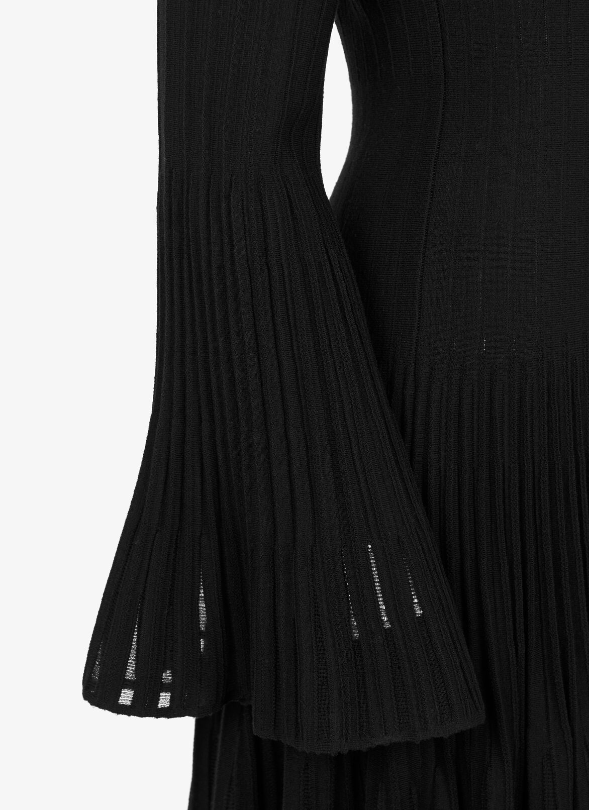 LONG SLEEVE DRESS ENTRE DEUX BLACK ALAÏA  LONG SLEEVE DRESS ENTRE DEUX BLACK NERO